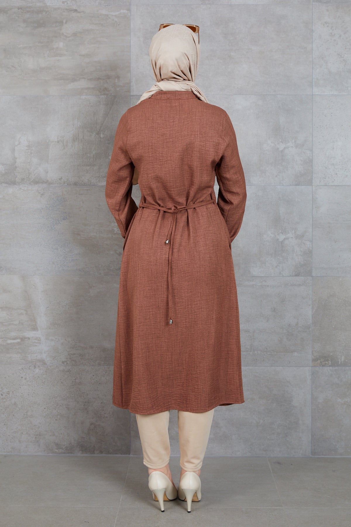 Fermuarlı Tunik Kahve