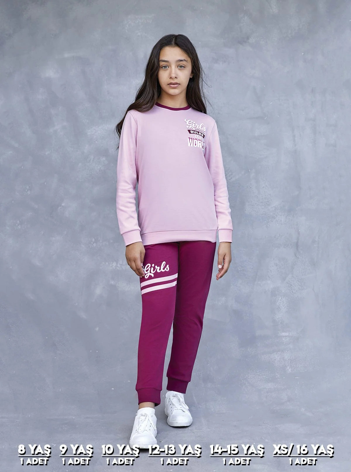 Elsima 3194 Qizlar uchun uzun yengli pijama toʻplami
