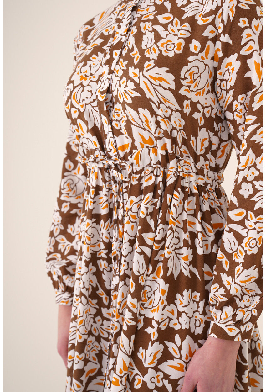 2144 Hakim Yaka Tesettür Elbise