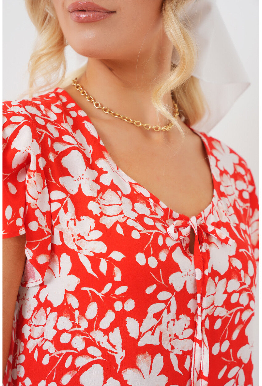 2352 V Yaka Kısa Elbise