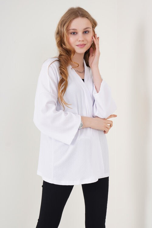 Trikotaj kimono - Oq 5862