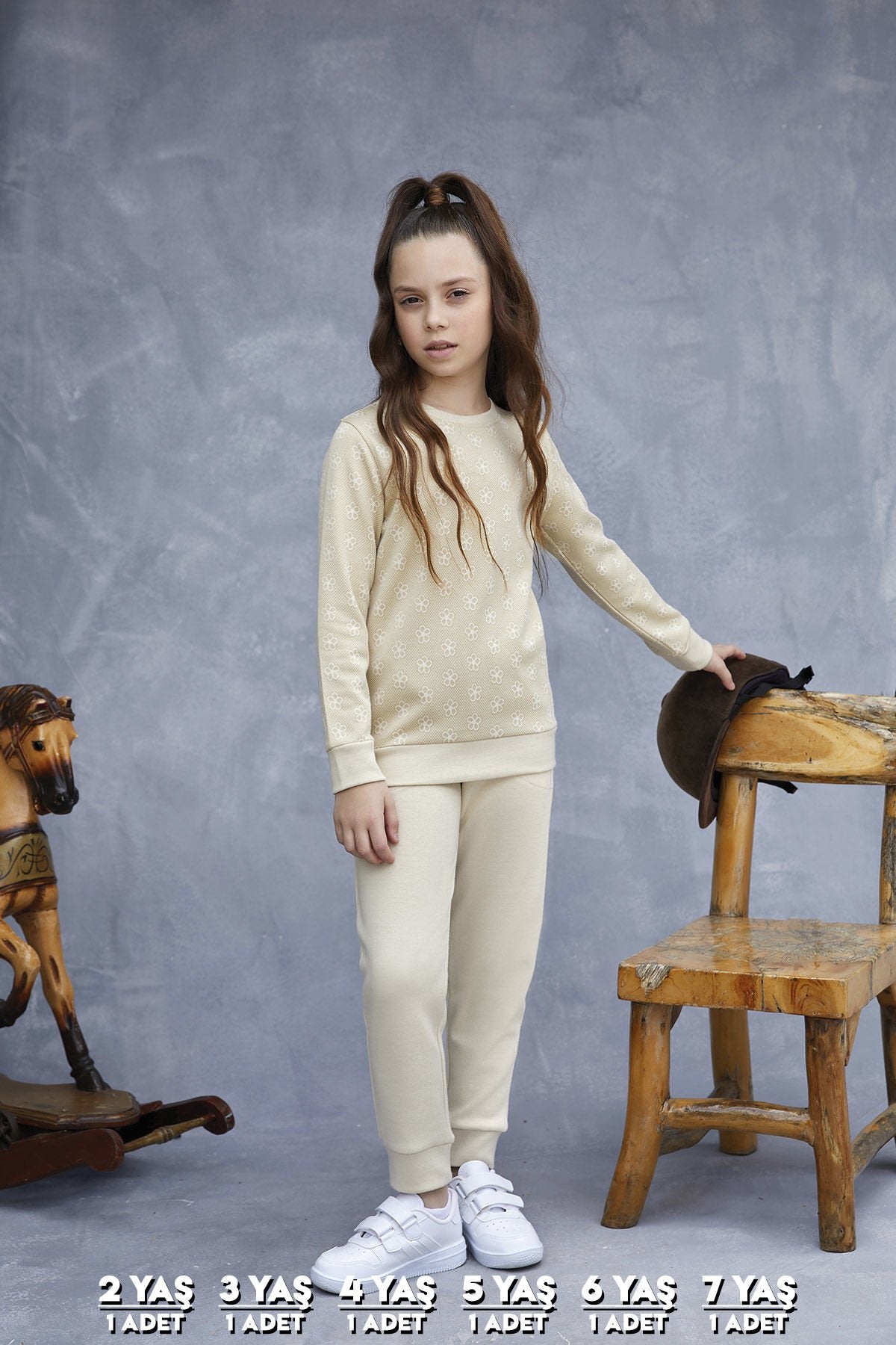 Elsima 3181 Qizlar uchun uzun yengli pijama to'plami