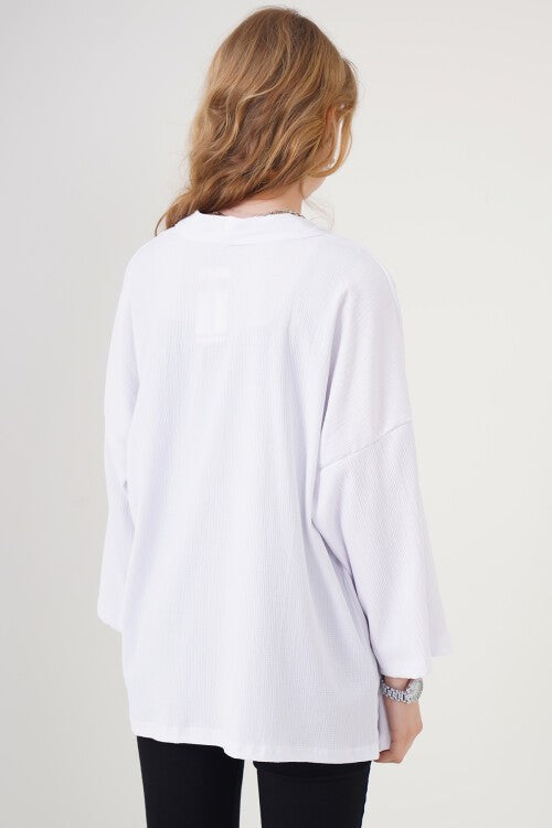 Trikotaj kimono - Oq 5862