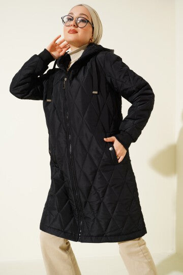 Kundalik puffer ko'ylagi - Qora 5130