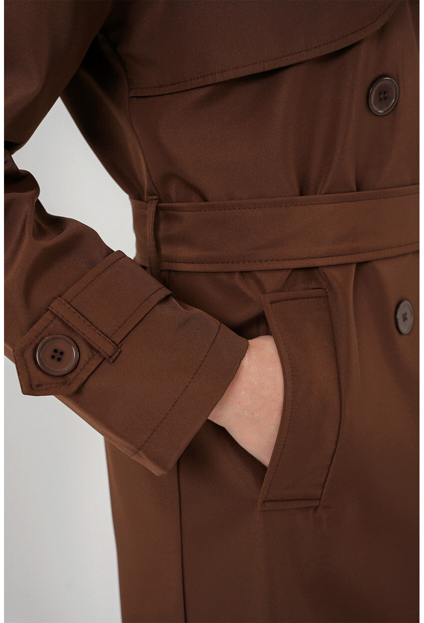 5918 Kruvaze Yaka Trençkot