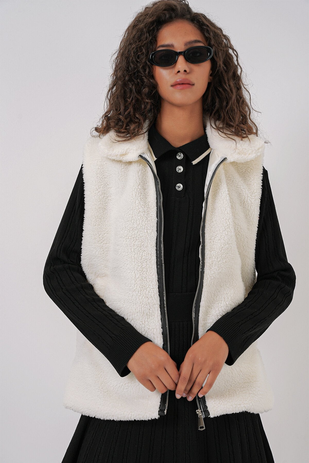 Peluş Yelek - Beyaz 6793