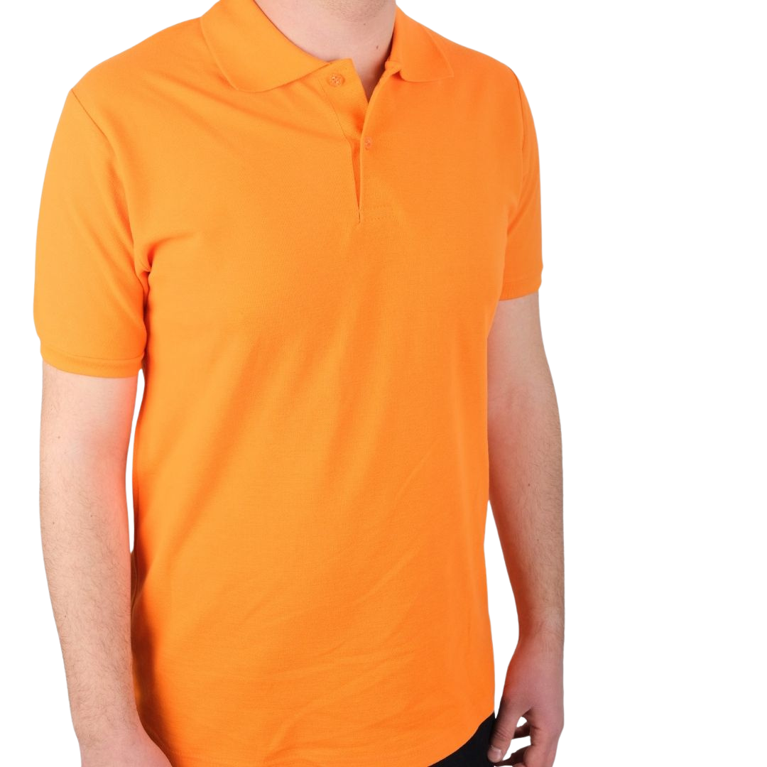 Поло ёқали футболка Тўқ сариқ (Polo Yaka T-shirt Turuncu)