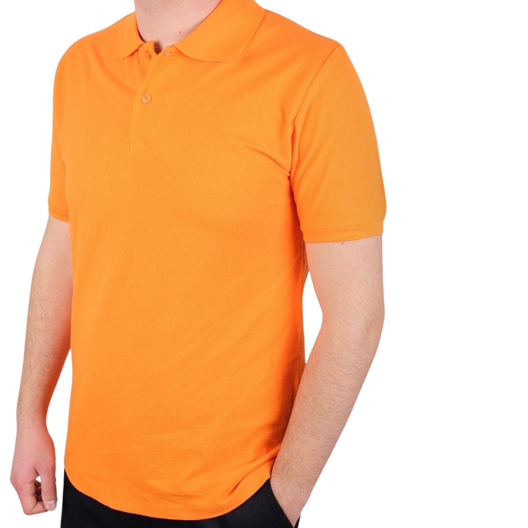 Поло ёқали футболка Тўқ сариқ (Polo Yaka T-shirt Turuncu)