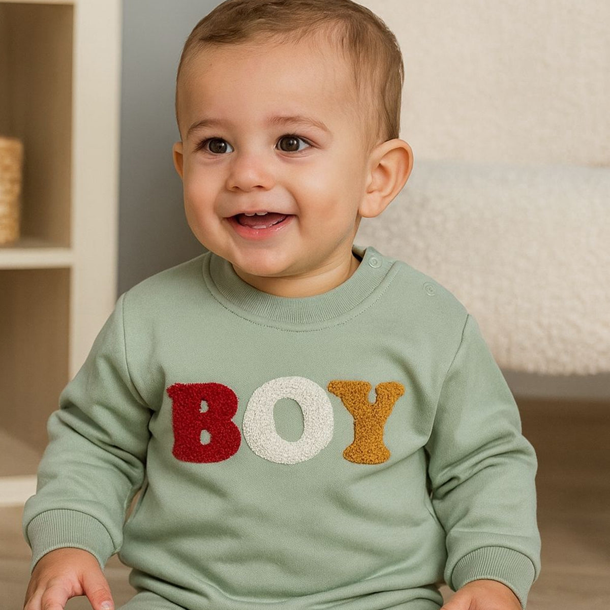 BEBEK 9-12 AY BOY NAKIŞLI UZUN KOL TAKIM -