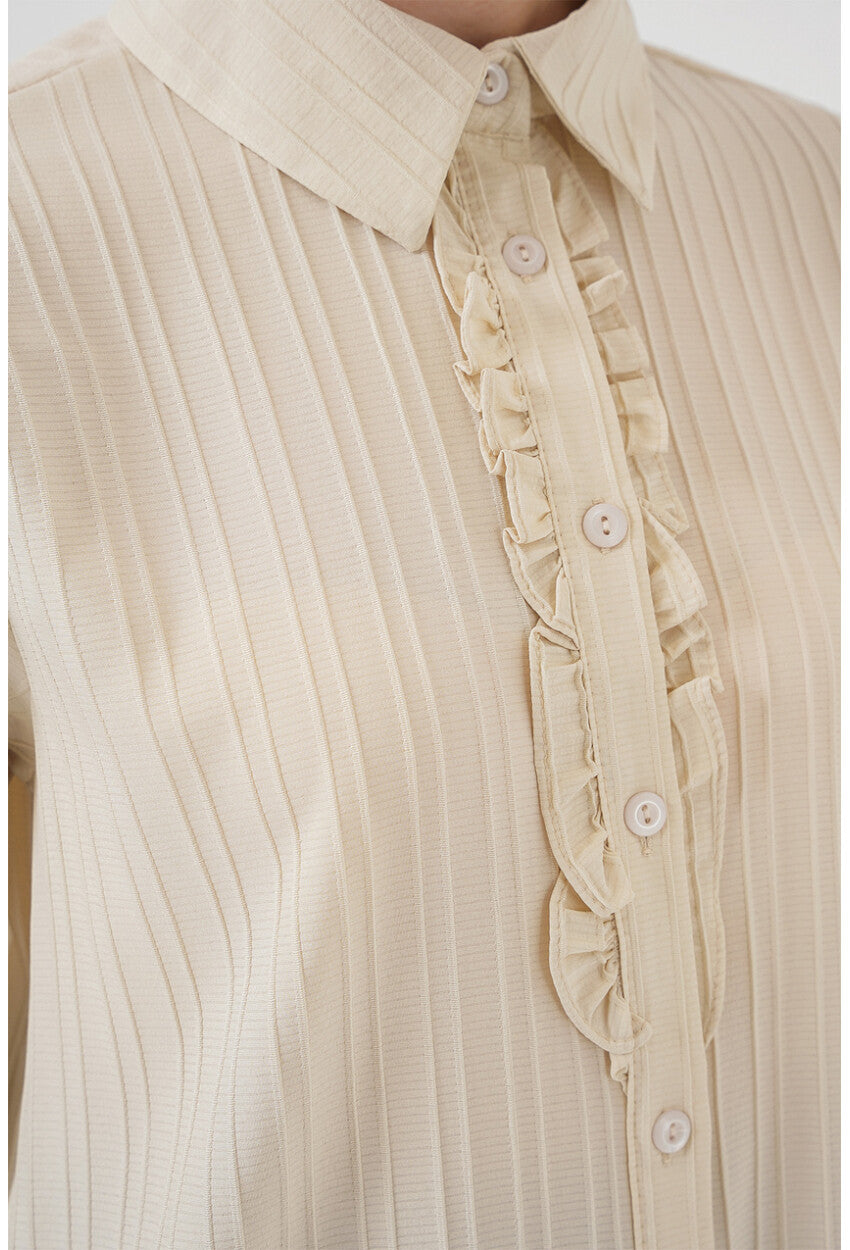 Fırfırlı Uzun Gömlek Tunik 5953