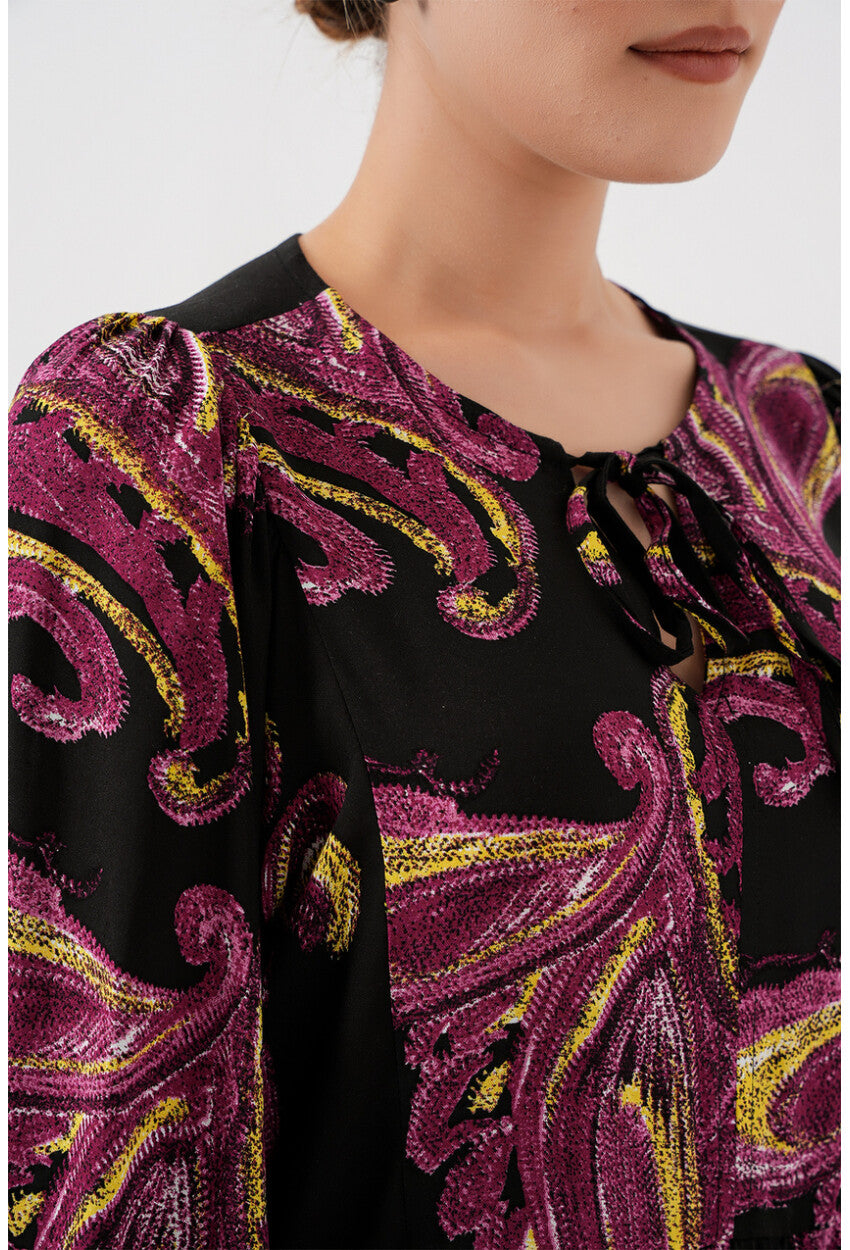 Kadın Balon Kol Uzun Tesettür Elbise 2464