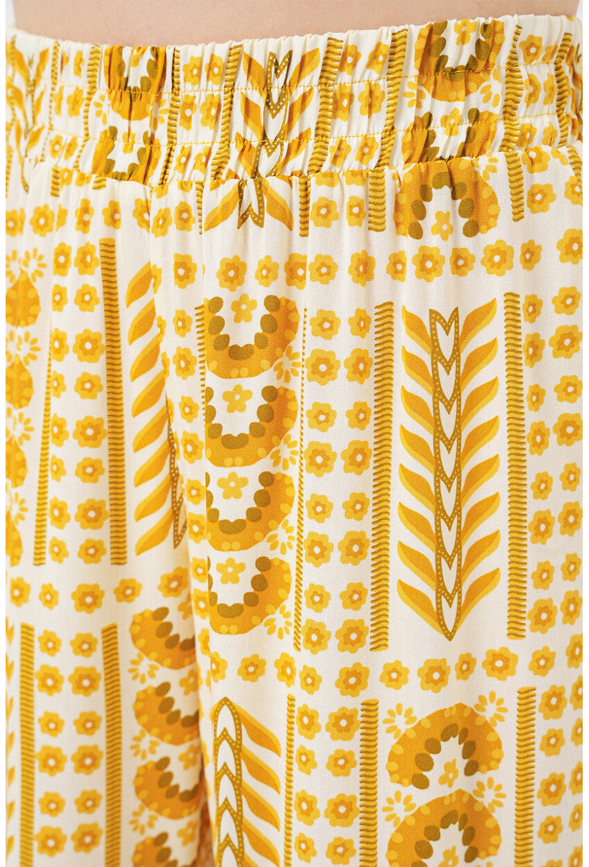 Kadın Desenli Viskon Pantolon 6749