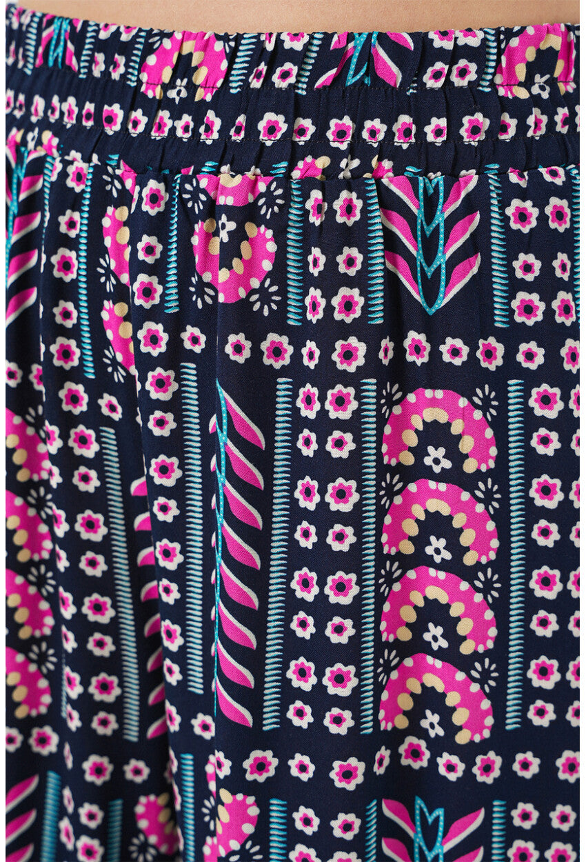 Kadın Desenli Viskon Pantolon 6749