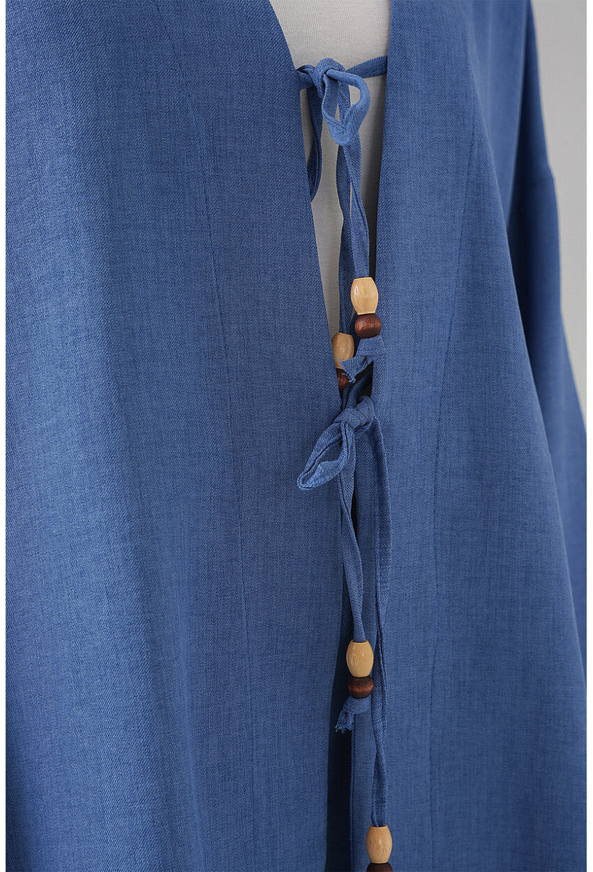 Kadın Keten Kimono İkili Takım 6727