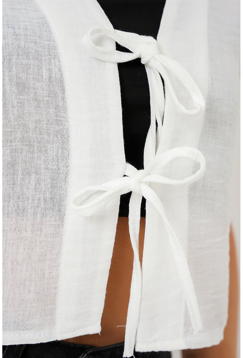 Kadın Kısa Kol Crop Bluz 958