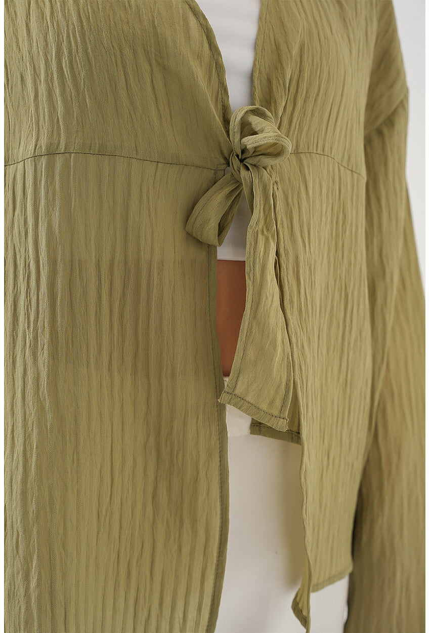 Kadın Önü Bağcıklı Bluz 952