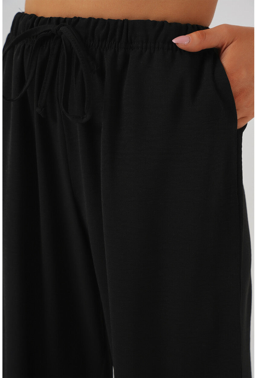 Kadın Yüksek Bel Bol Paça Pantolon