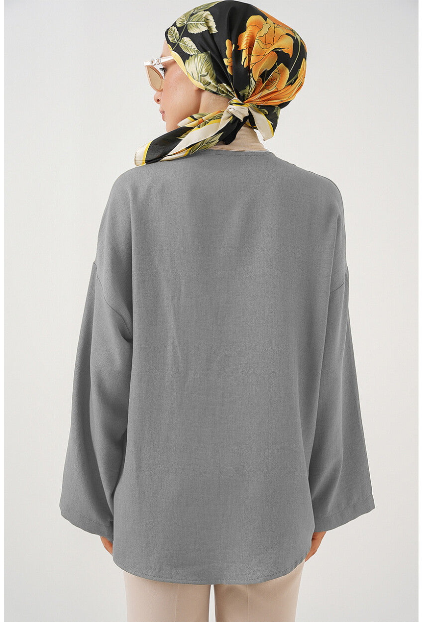 Keten Tesettür Kimono 5968