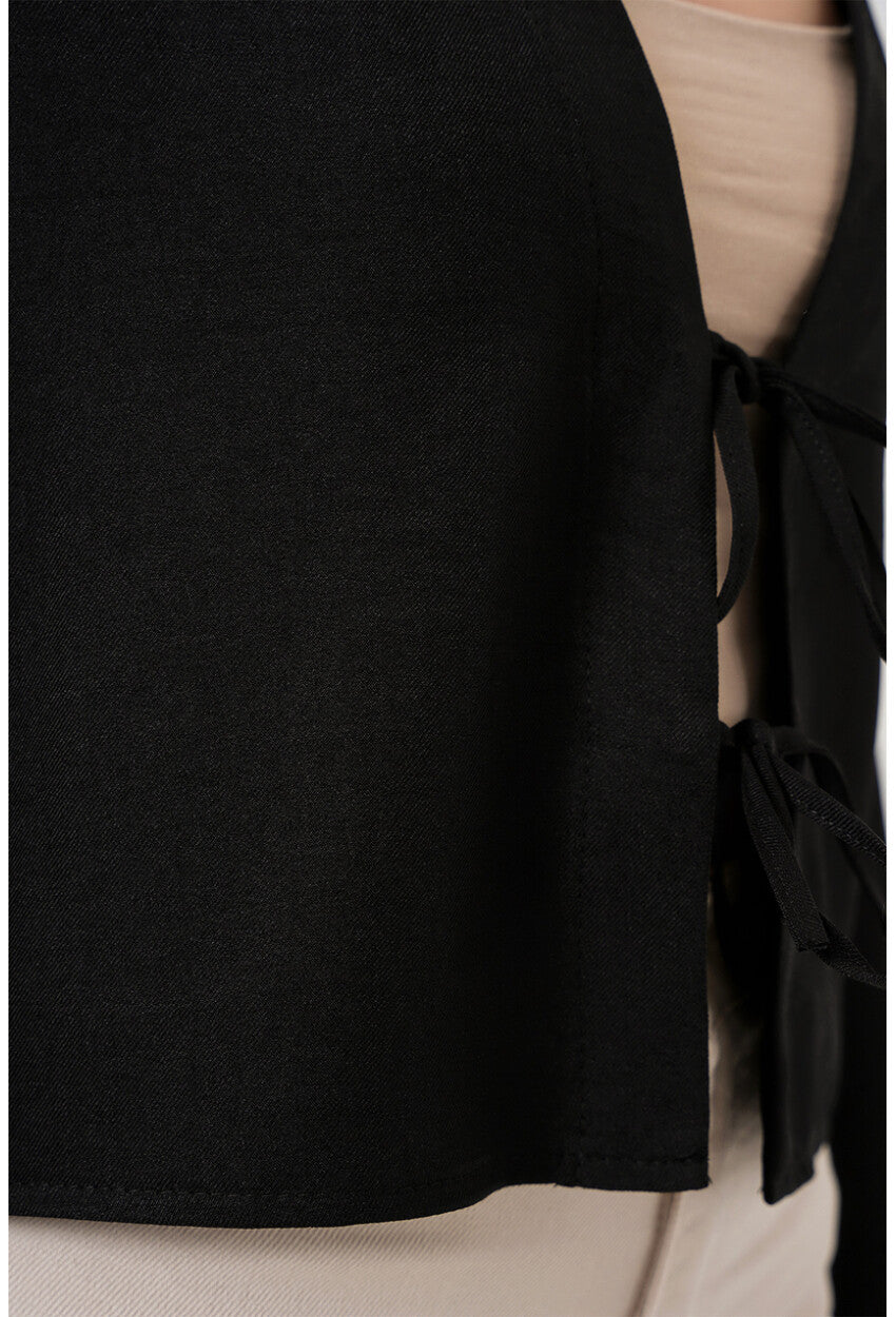 Önü Bağlamalı Keten Kimono 960