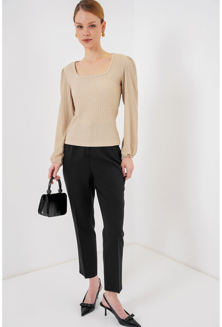 0442 Uzun Kollu Bluz