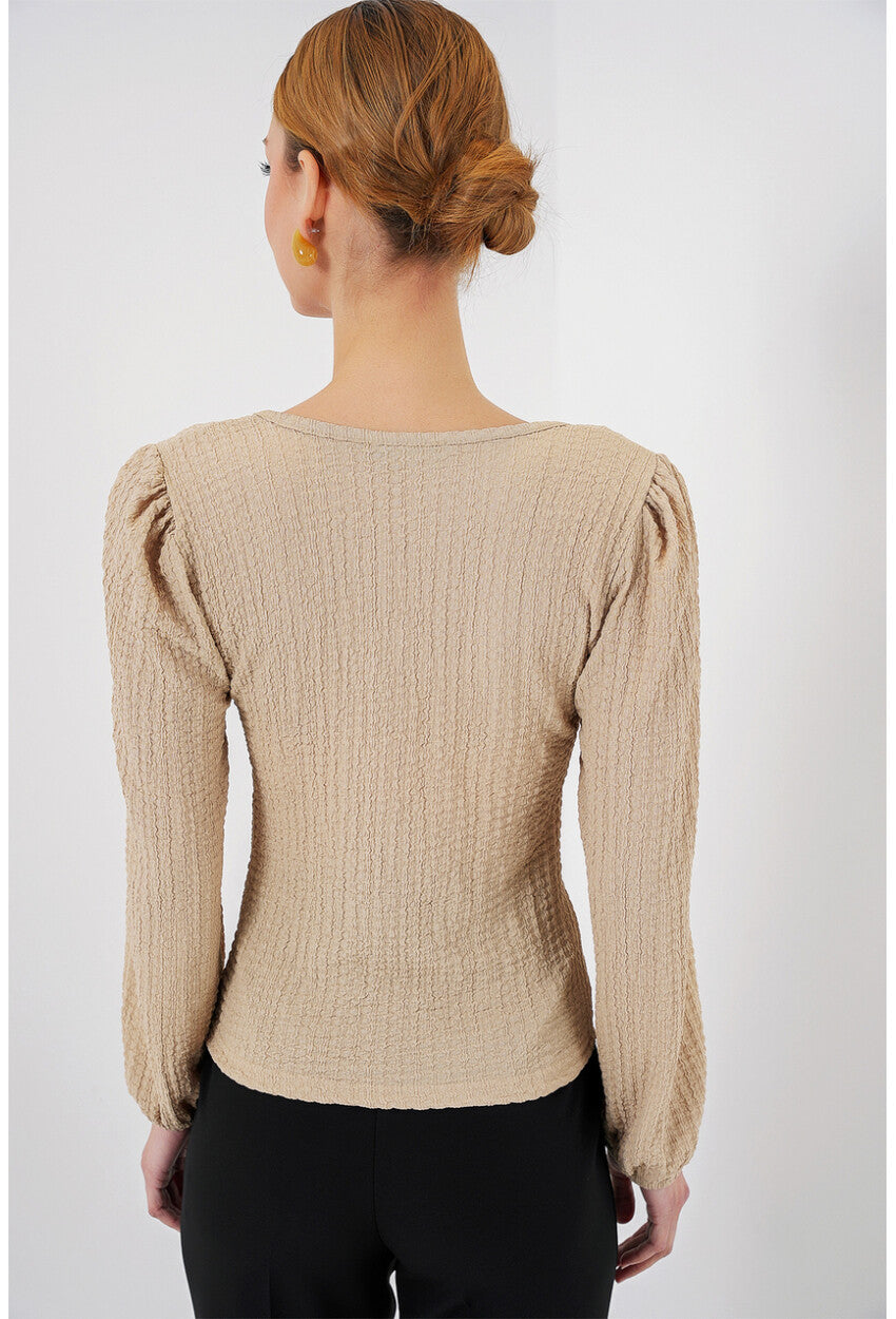 0442 Uzun Kollu Bluz