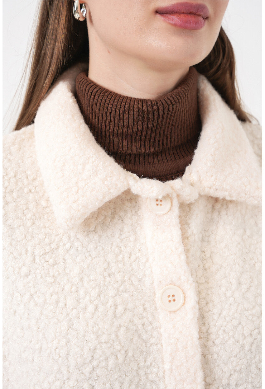 0675 Yün Karışımlı Buklet Ceket