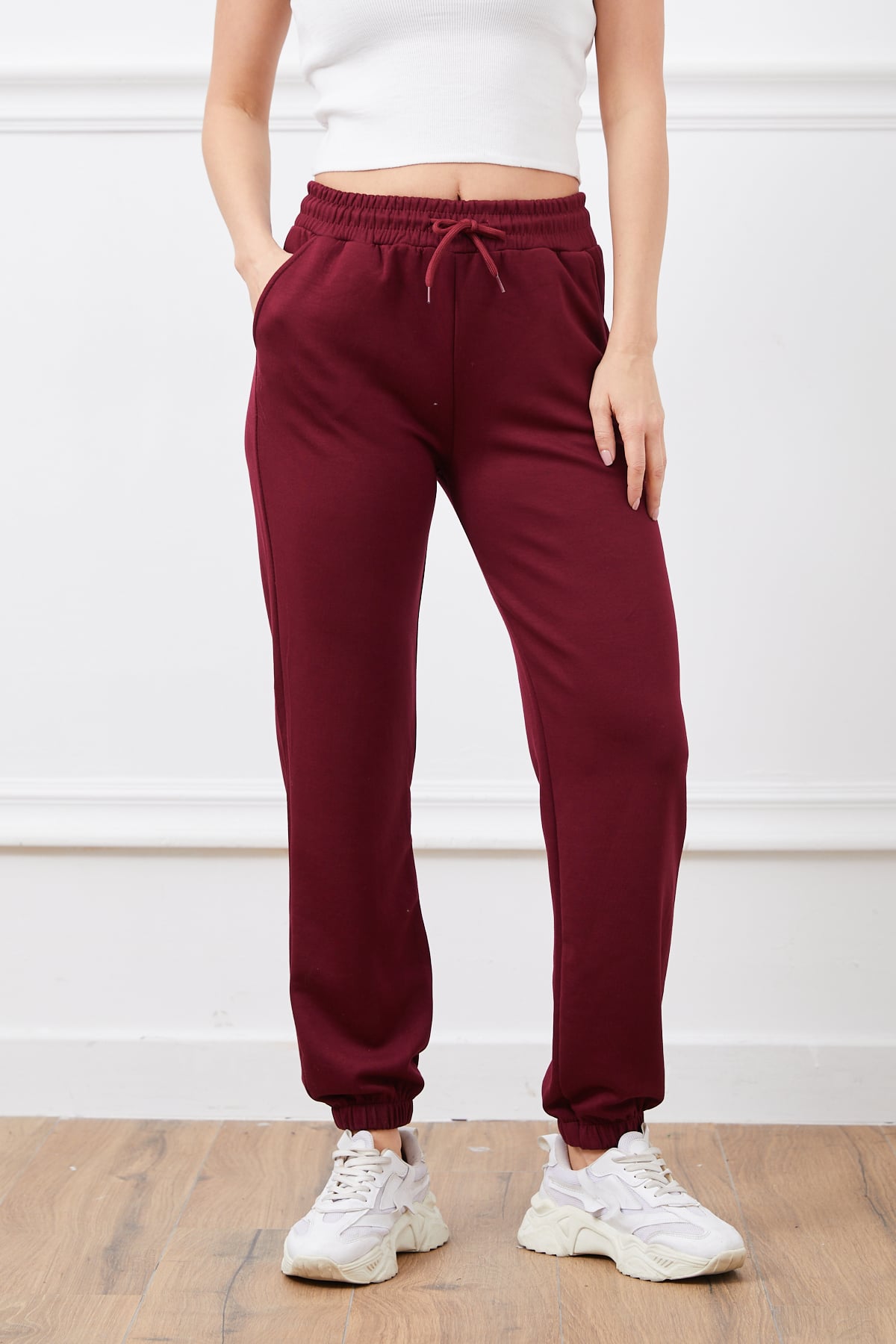 Modal Jogger Eşofman Altı Bordo