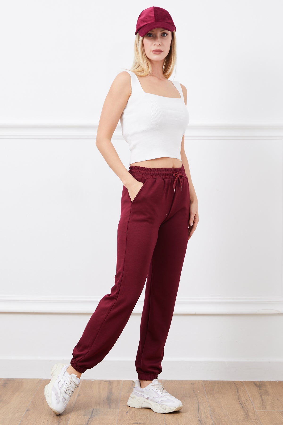 Modal Jogger Eşofman Altı Bordo