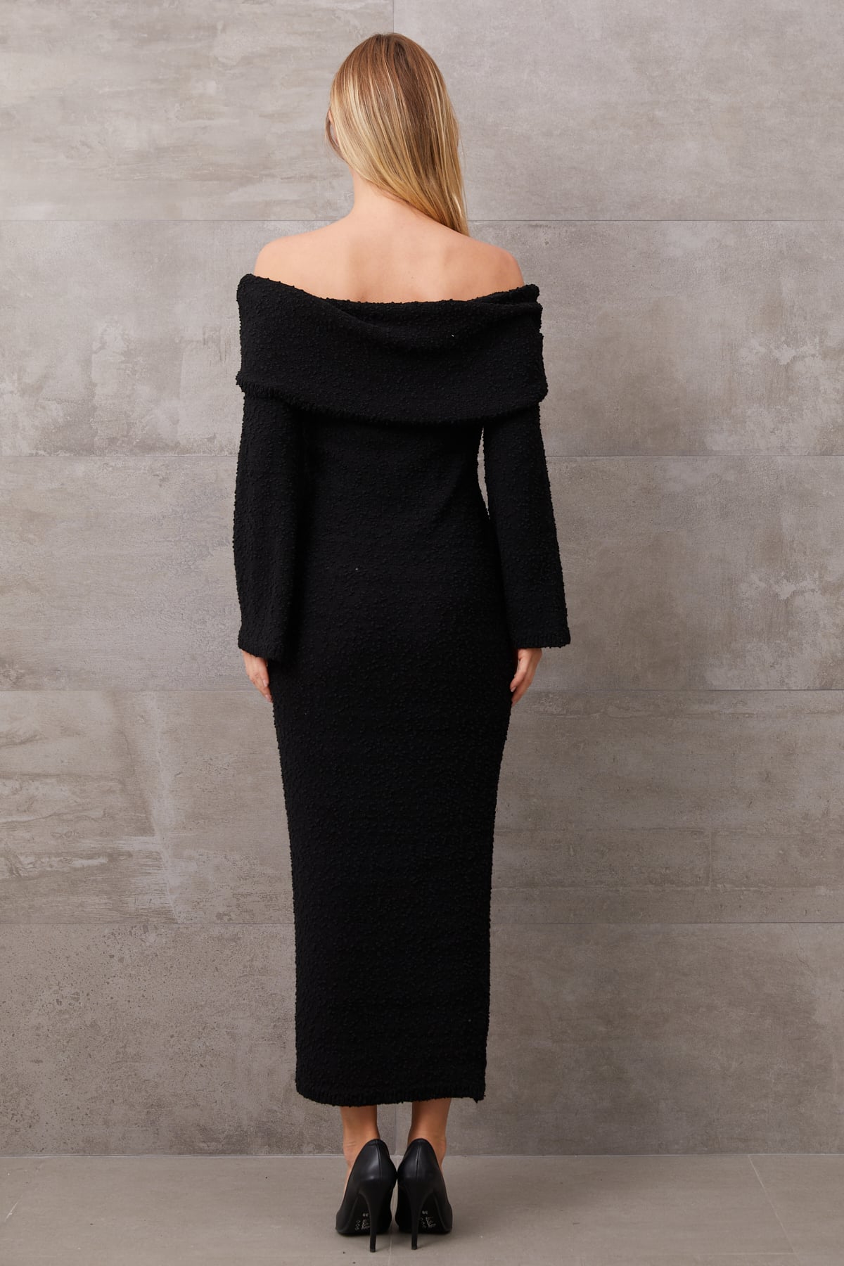 Madonna Yaka Elbise Siyah