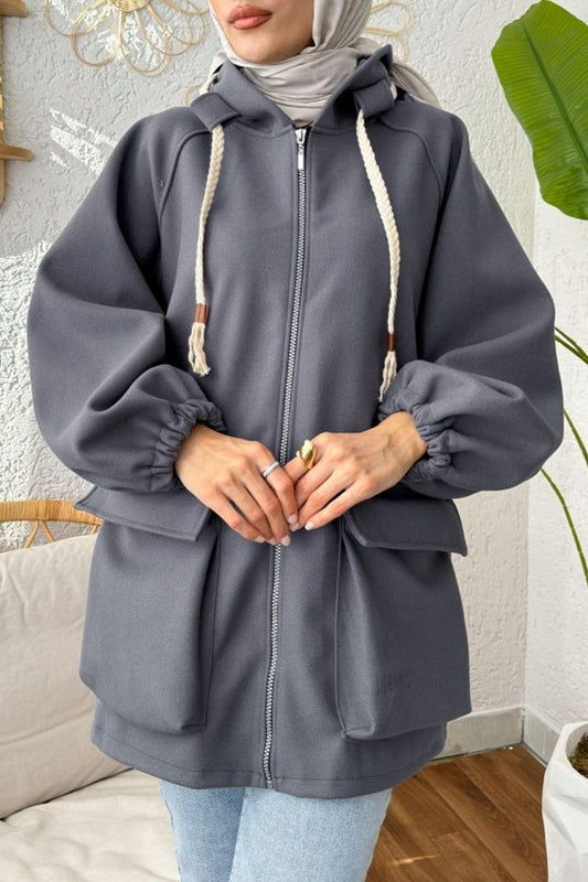 Körük Cepli Kaşe Kaban Füme