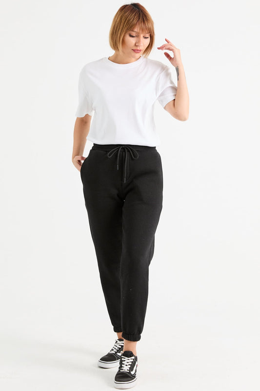 Üç İplik Jogger Eşofman Altı Siyah