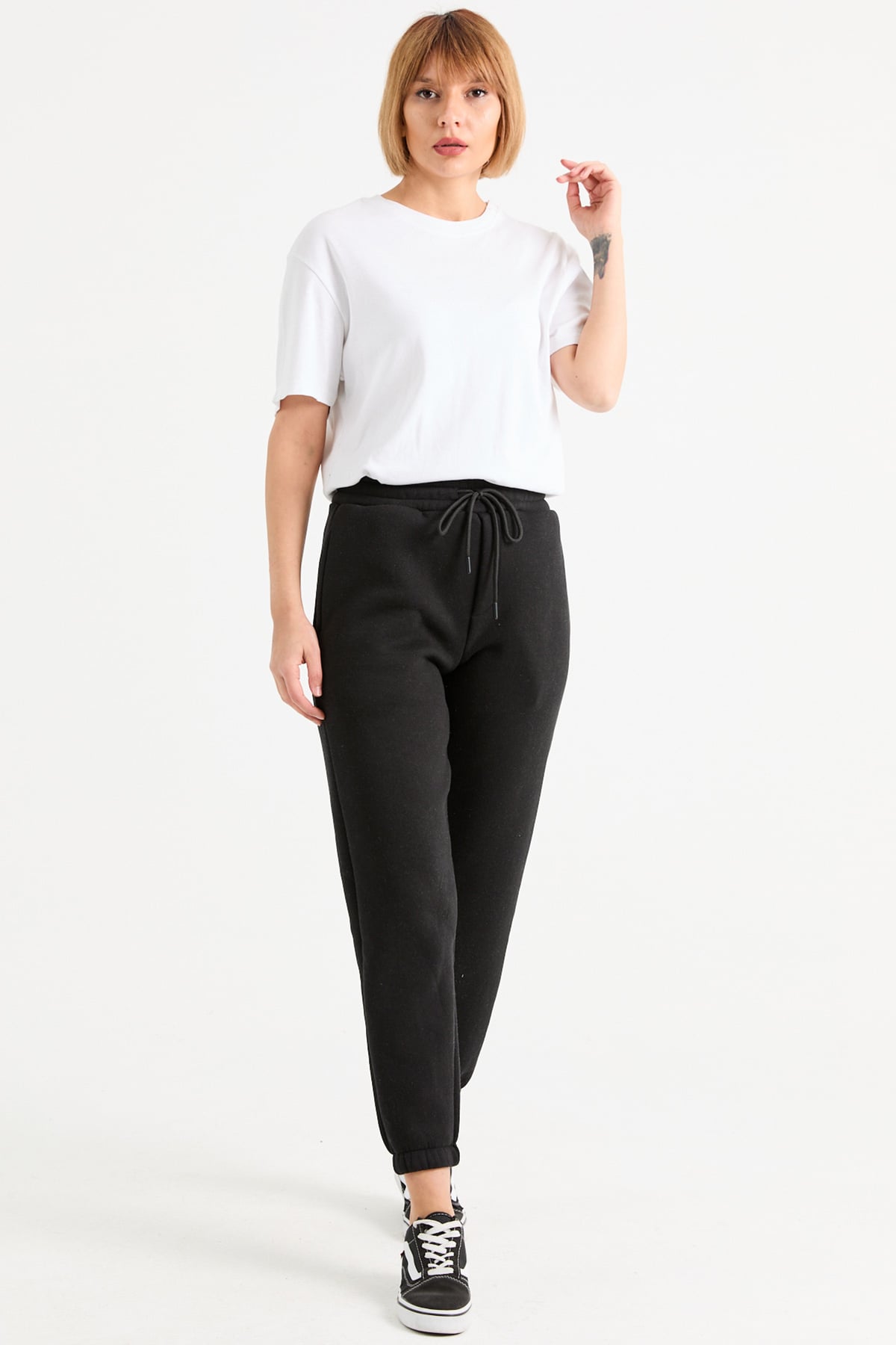 Üç İplik Jogger Eşofman Altı Siyah