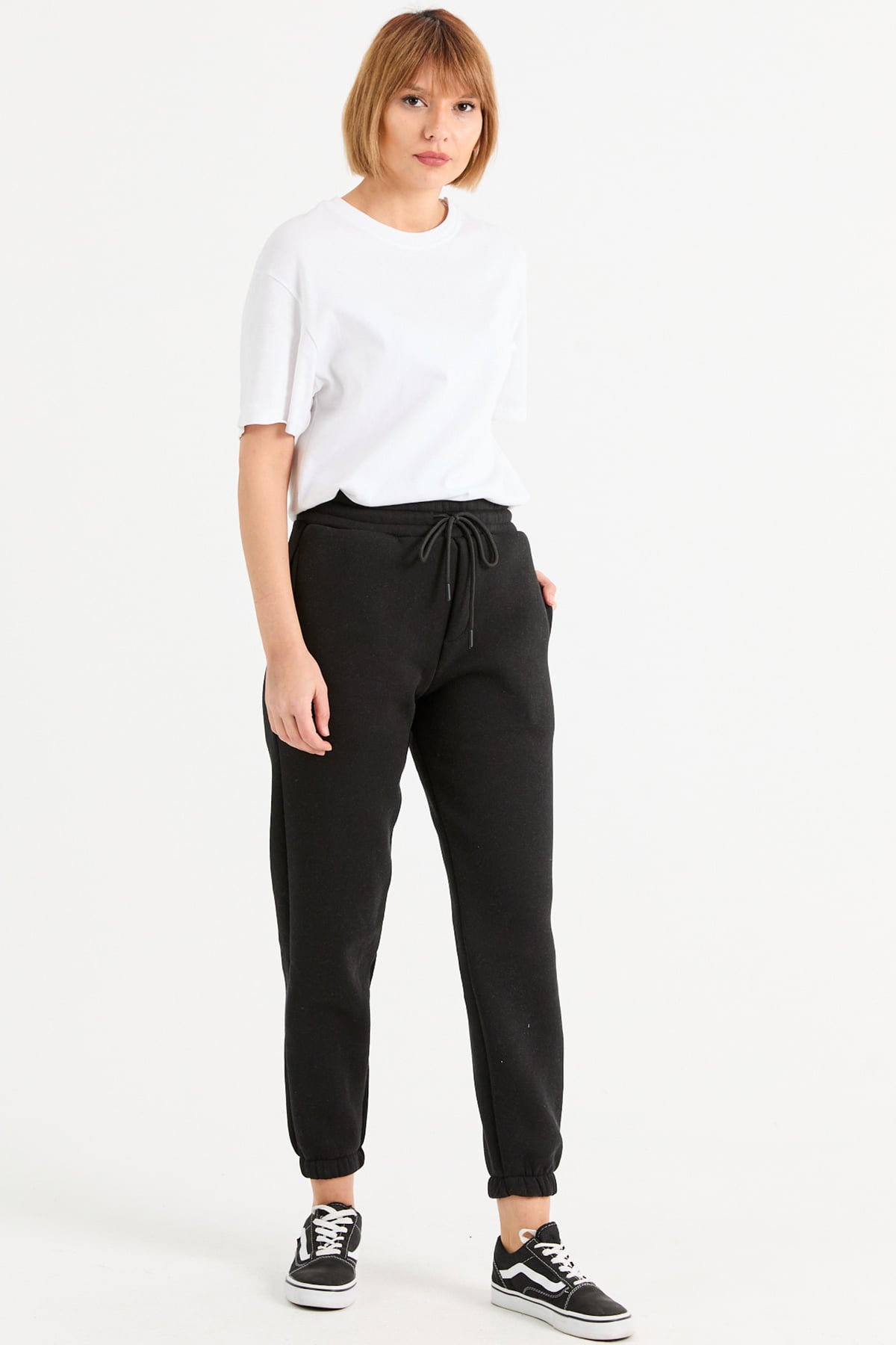 Üç İplik Jogger Eşofman Altı Siyah