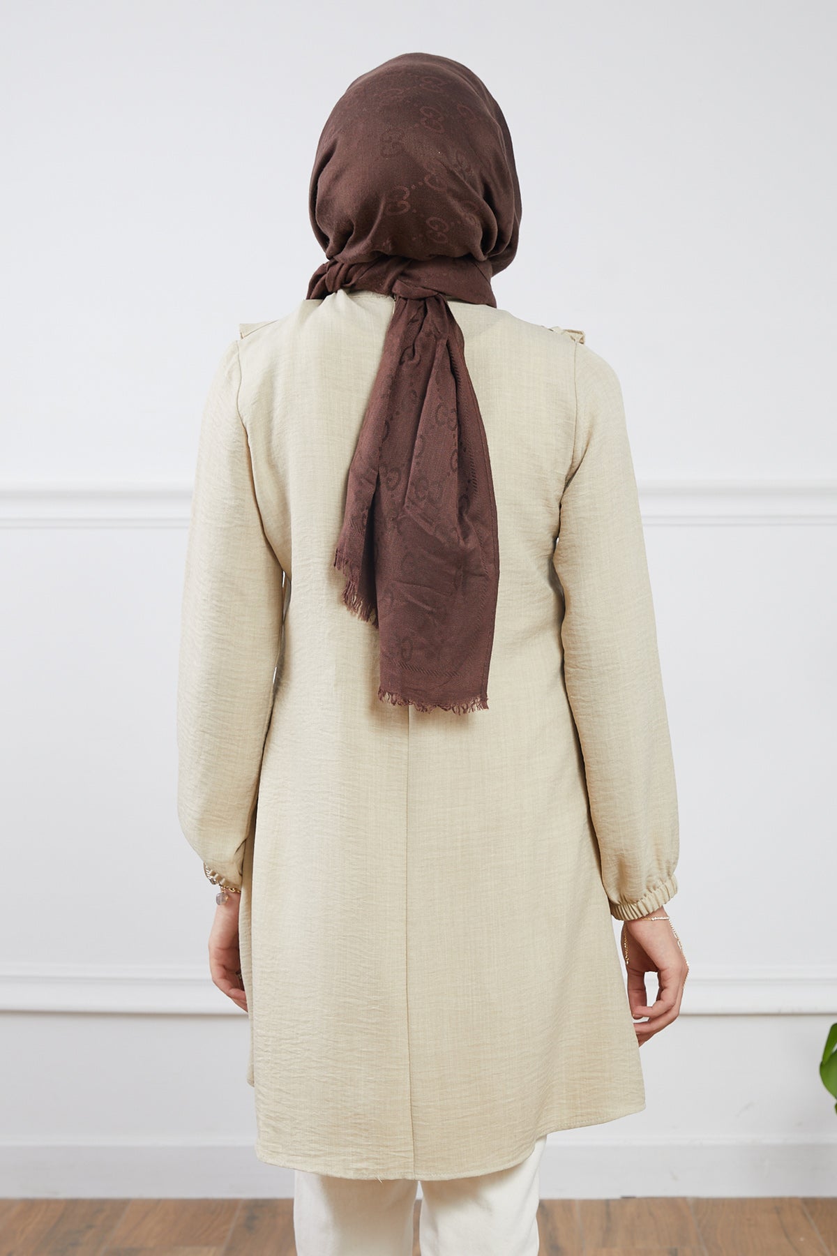 Fırfır Detaylı Tunik Bej