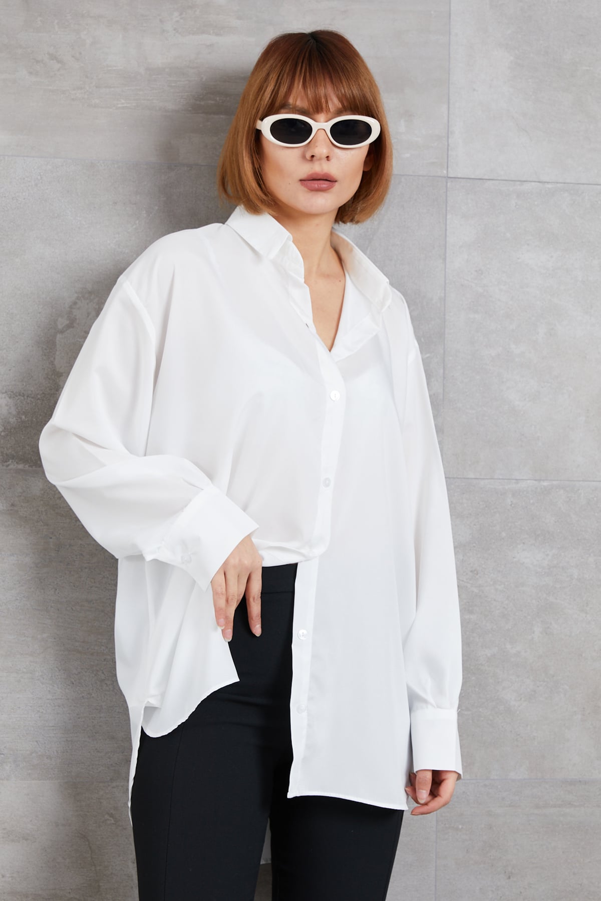 Salaş Gömlek Beyaz