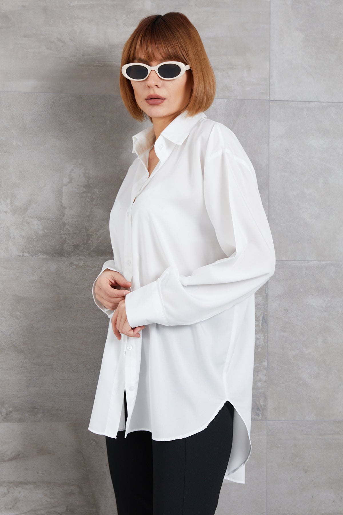 Salaş Gömlek Beyaz