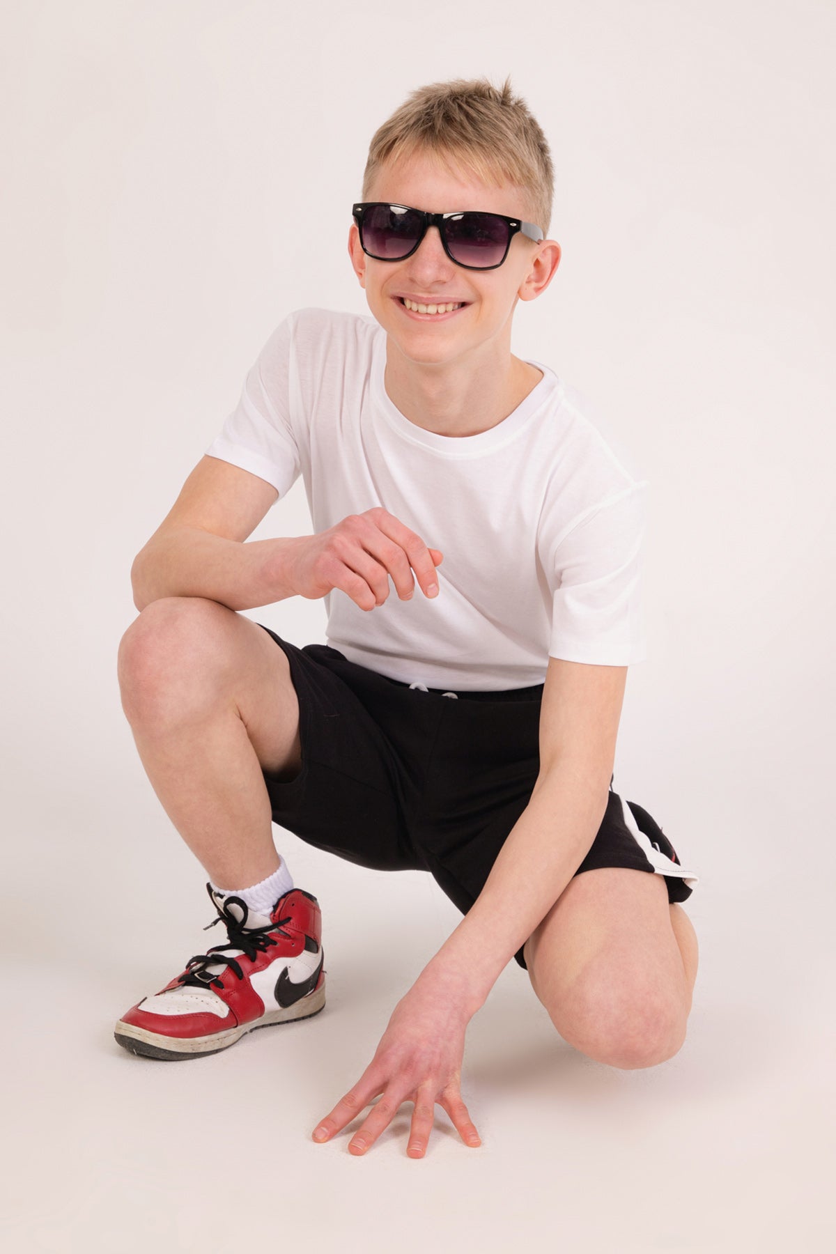 Erkek Çocuk Garnili Şort Siyah