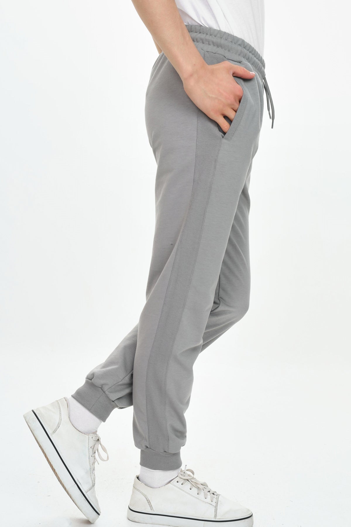 Erkek Çocuk Nakışlı Eşofman Altı Gri