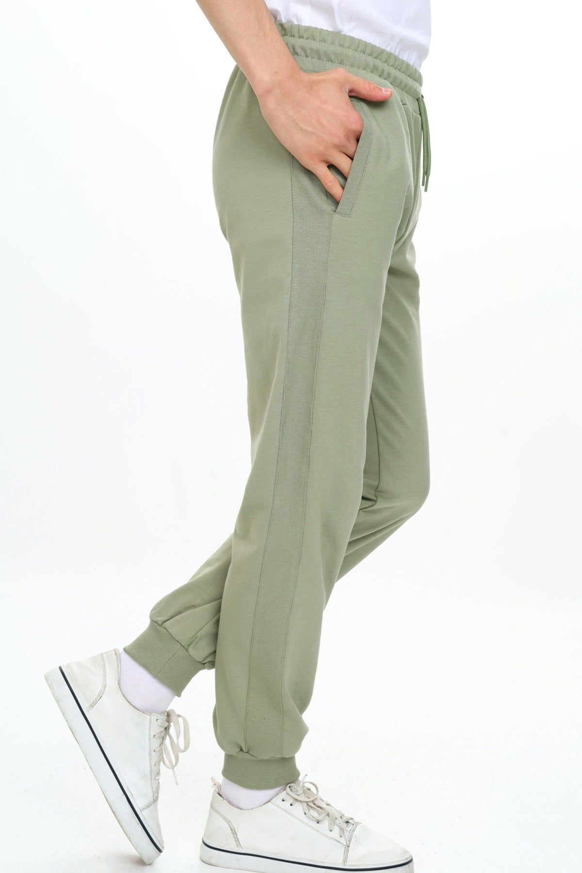 Erkek Çocuk Nakışlı Eşofman Altı Yeşil