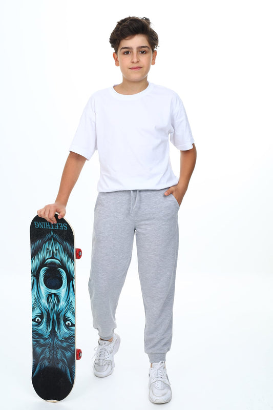 Erkek Çocuk Jogger Eşofman Altı Gri
