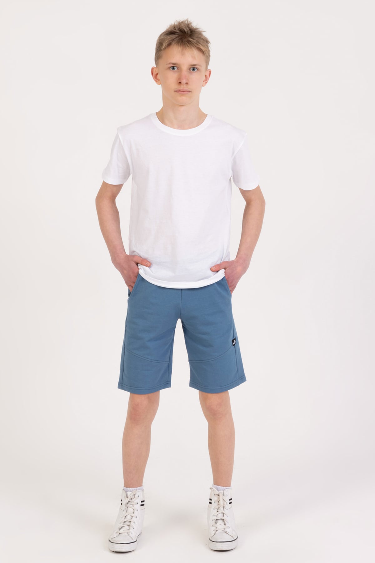 Erkek Çocuk Armalı Şort Mavi
