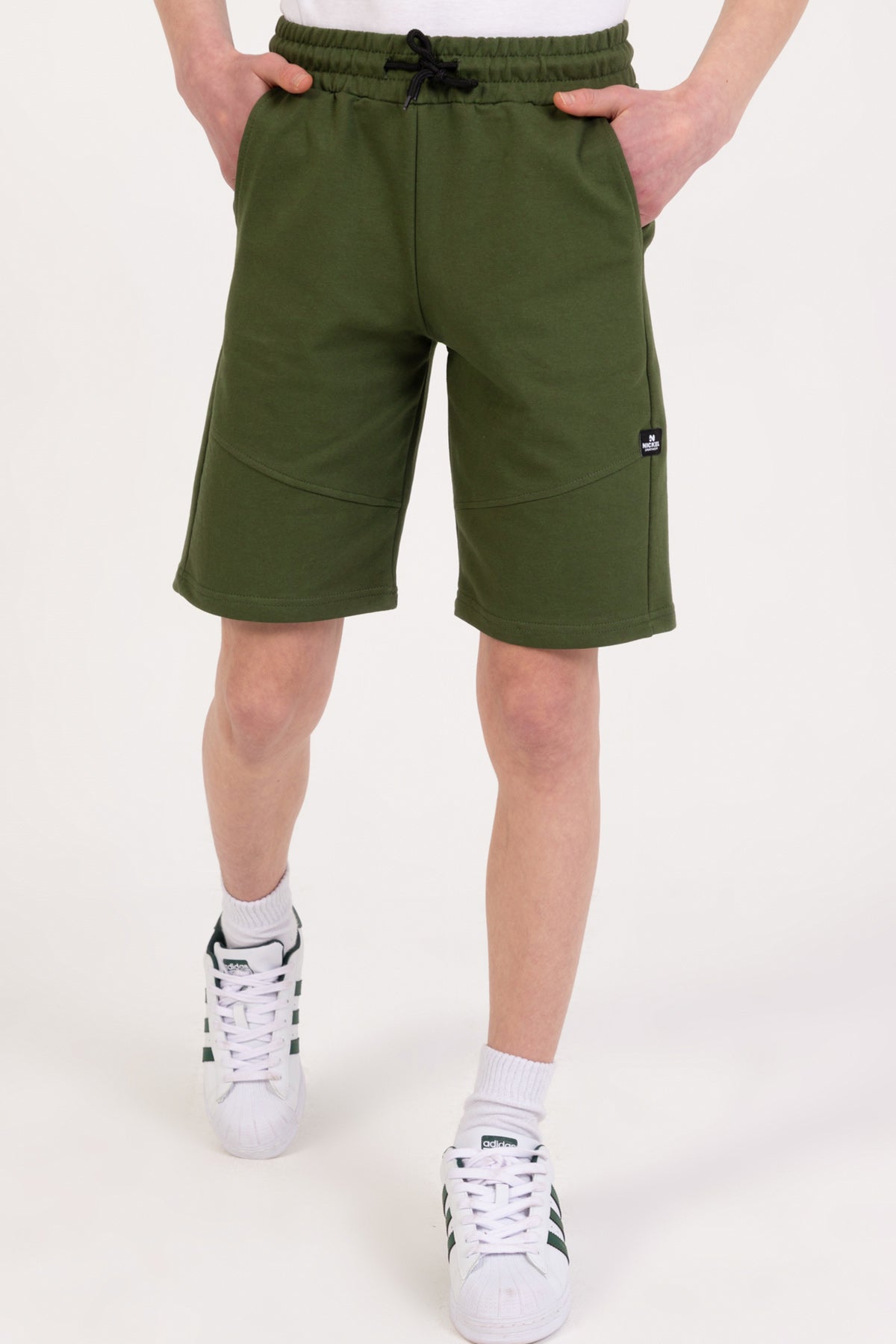 Erkek Çocuk Armalı Şort Yeşil