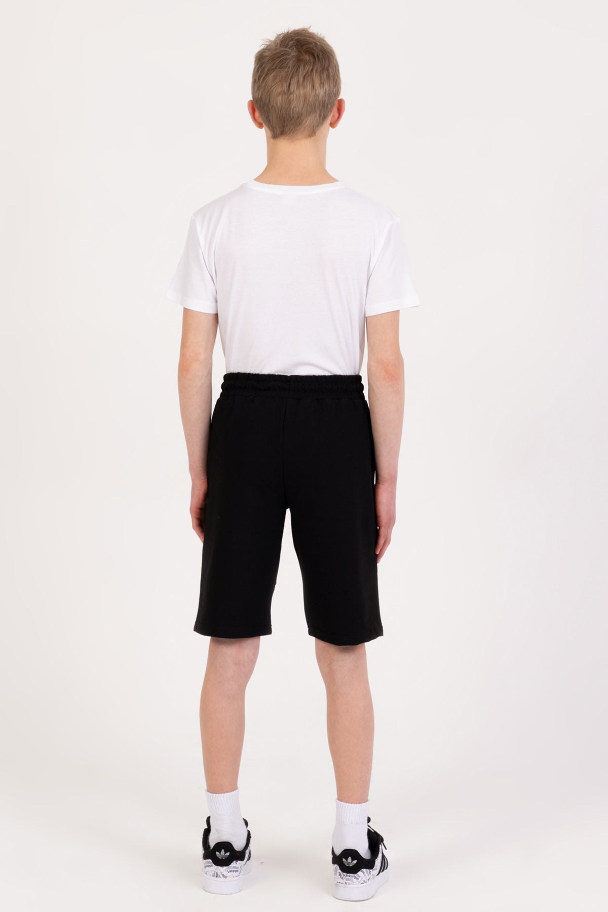 Erkek Çocuk Armalı Şort Siyah