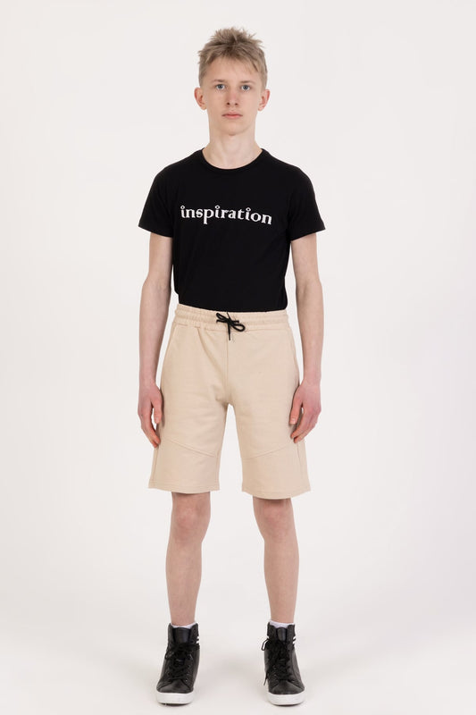 Erkek Çocuk Armalı Şort Bej