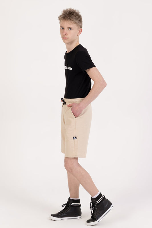 Erkek Çocuk Armalı Şort Bej