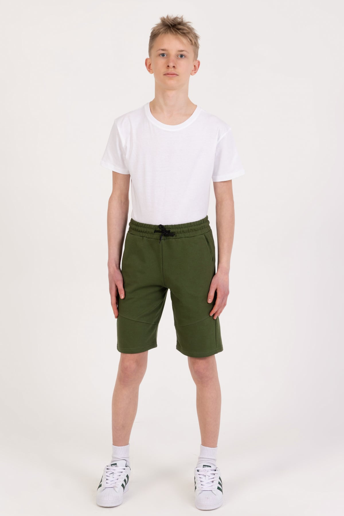 Erkek Çocuk Armalı Şort Yeşil