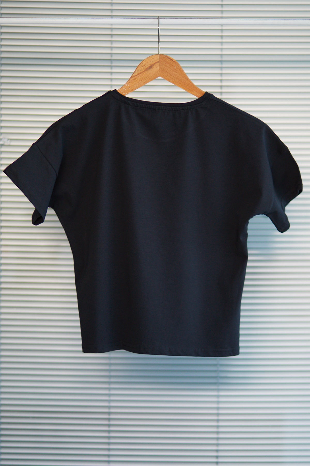 Kız Çocuk Leopar Baskılı T-shirt Siyah