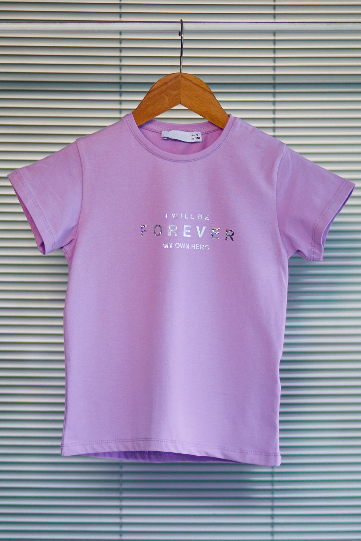 Kız Çocuk Forever Baskılı T-shirt Lila