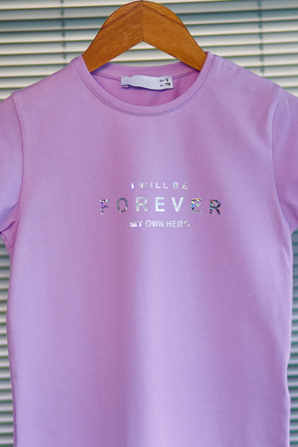 Kız Çocuk Forever Baskılı T-shirt Lila