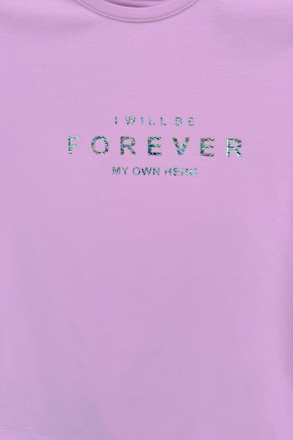 Kız Çocuk Forever Baskılı T-shirt Lila